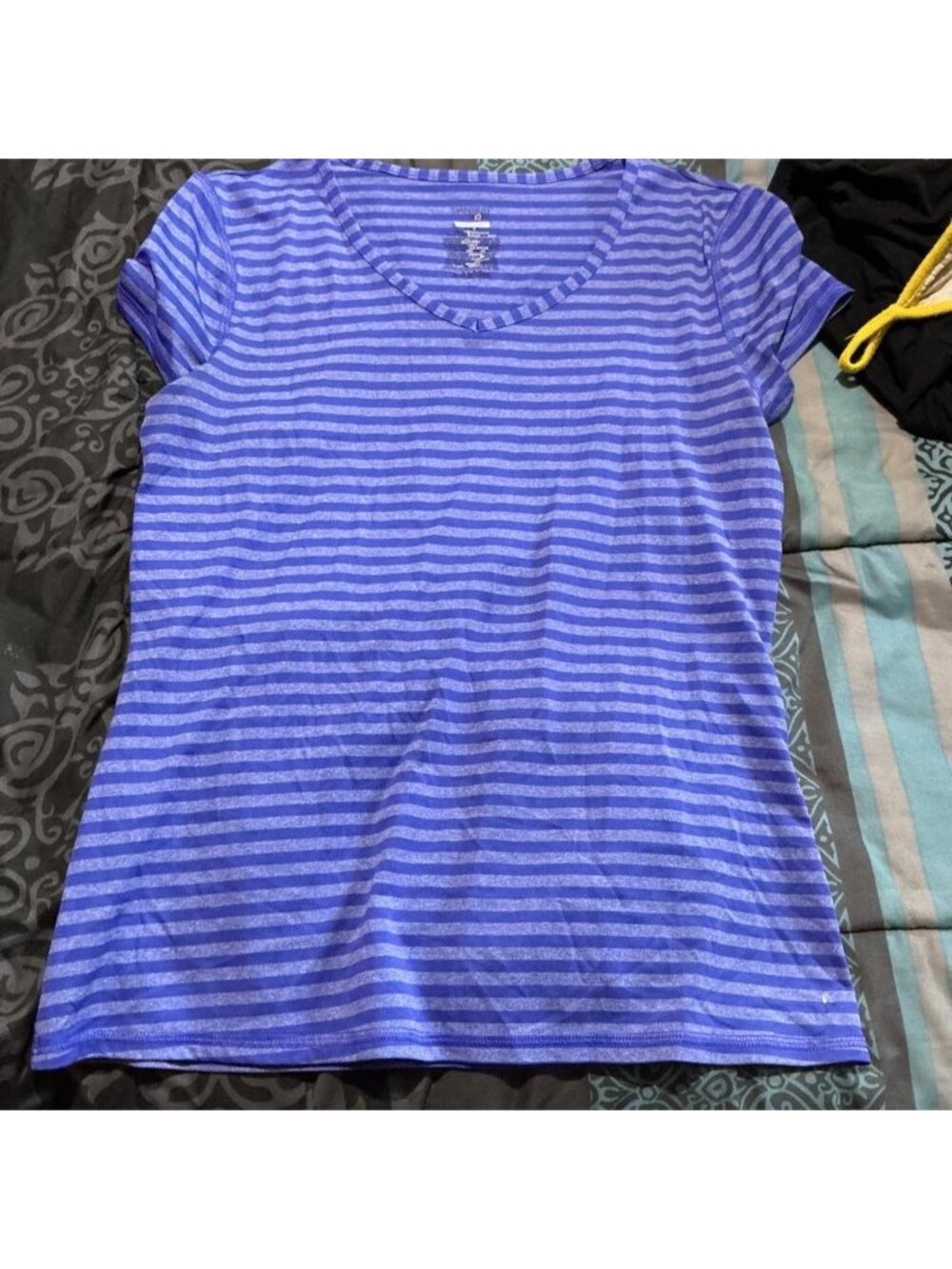 blue striped shirt